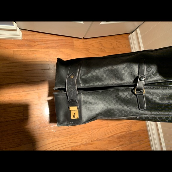 GUCCI Travel Bag Authentic 1990s Black GG Monogram - Picture 4 of 8